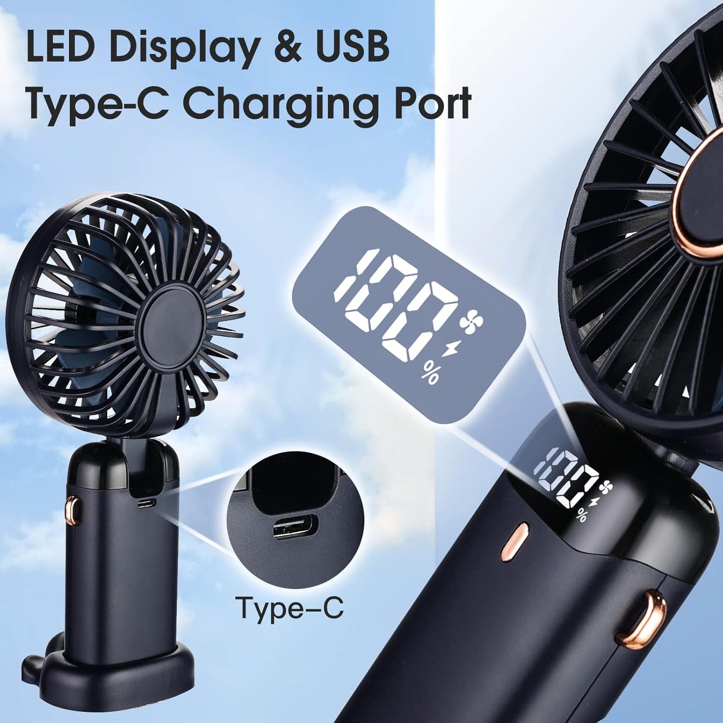 USB Mini Rechargeable Handheld Fan